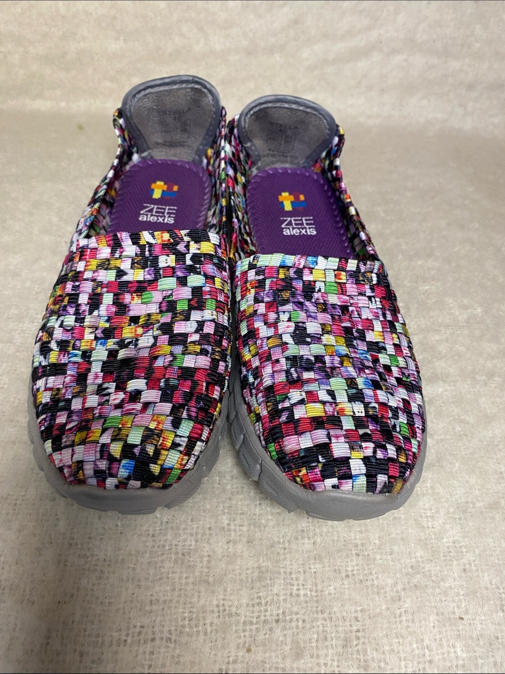 ZEE Alexis Women’s Multicolor Woven Slip-On Sneakers